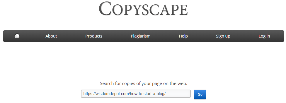 Copyscape free home how to start a blog